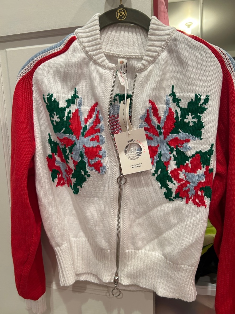 Cotton all year round sweater 
Bit of a holiday vibe.